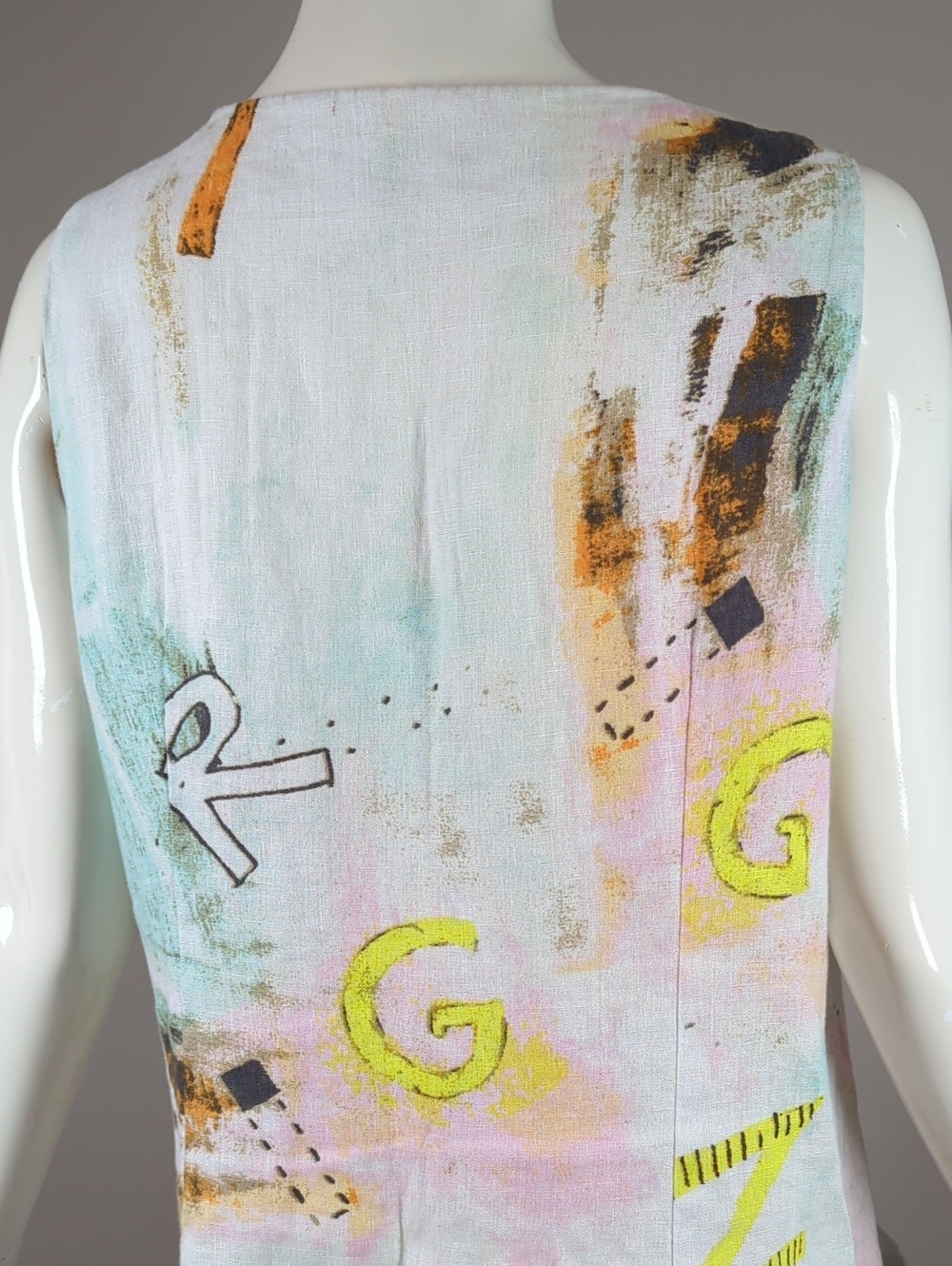 CHARLIE B Linen Dress with Pastel Accents - Picture 3 of 9